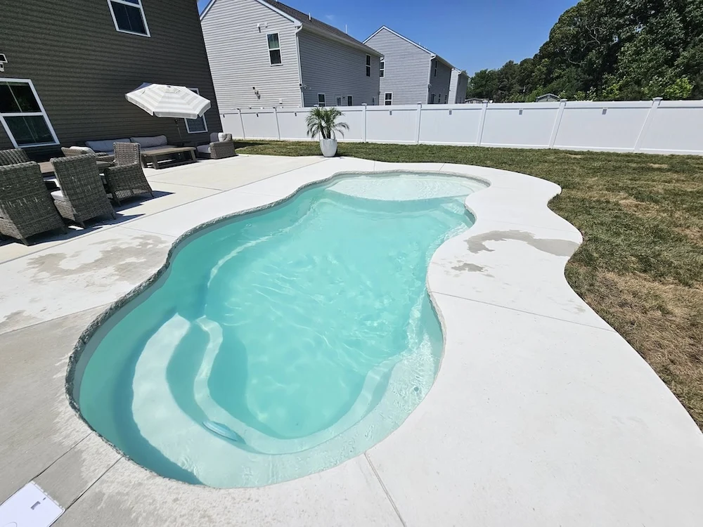 Atlantic Fiberglass Pools work